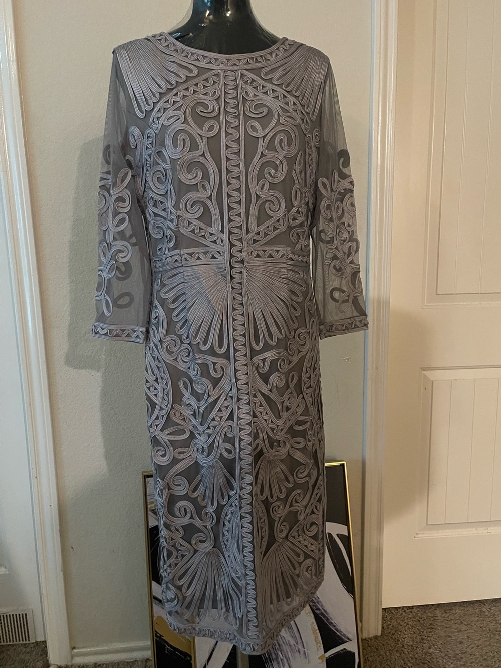 Jd Collection size 12 dress stretchy material Please check all picture condition